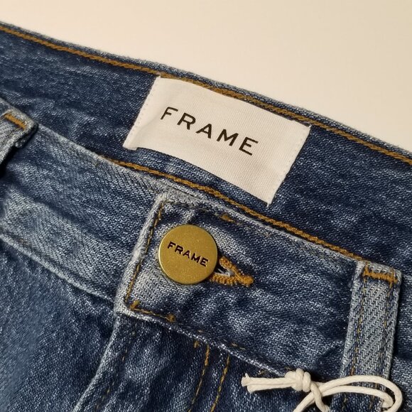 NWT Frame Denim Le Midi Patchwork Denim Midi Skirt Cahill Size 25, 26 $275 - Picture 14 of 16